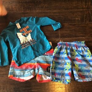 Swim trunks with Rashgaurd